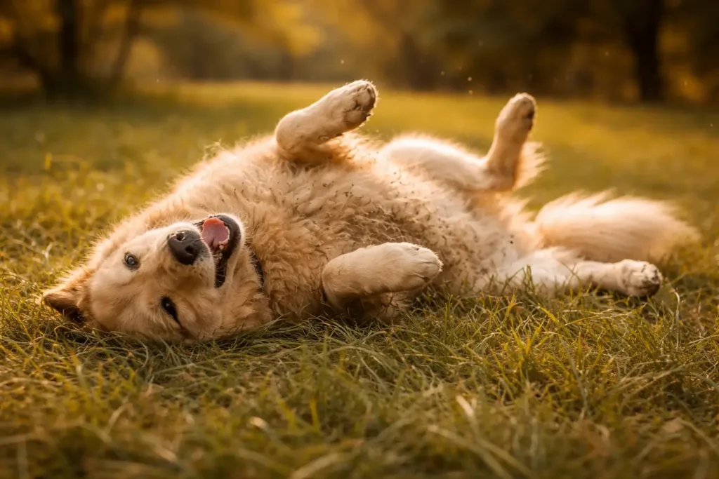 Por qué los perros se frotan en cosas olorosas