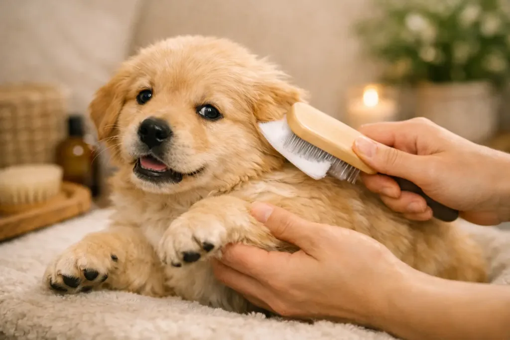 cómo cepillar a un cachorro