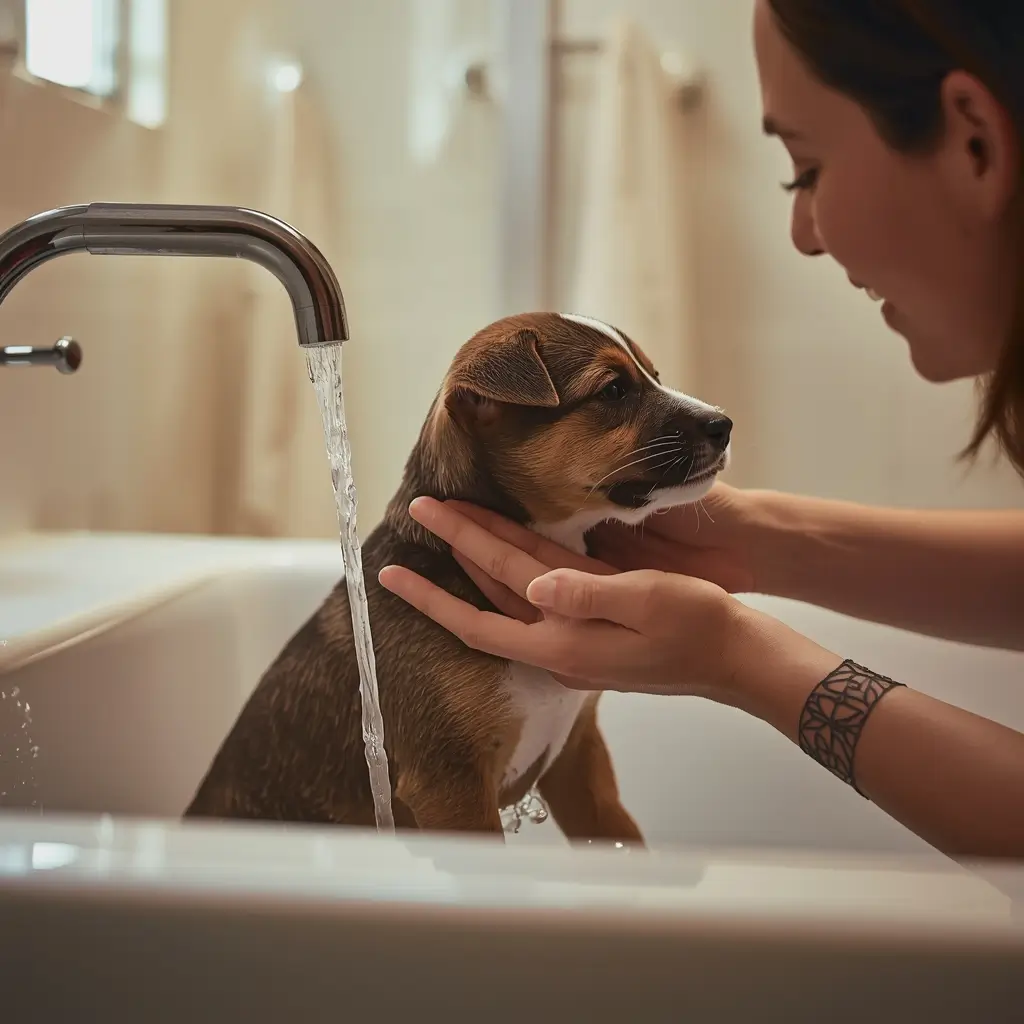 cómo hacer que el cachorro se deje bañar