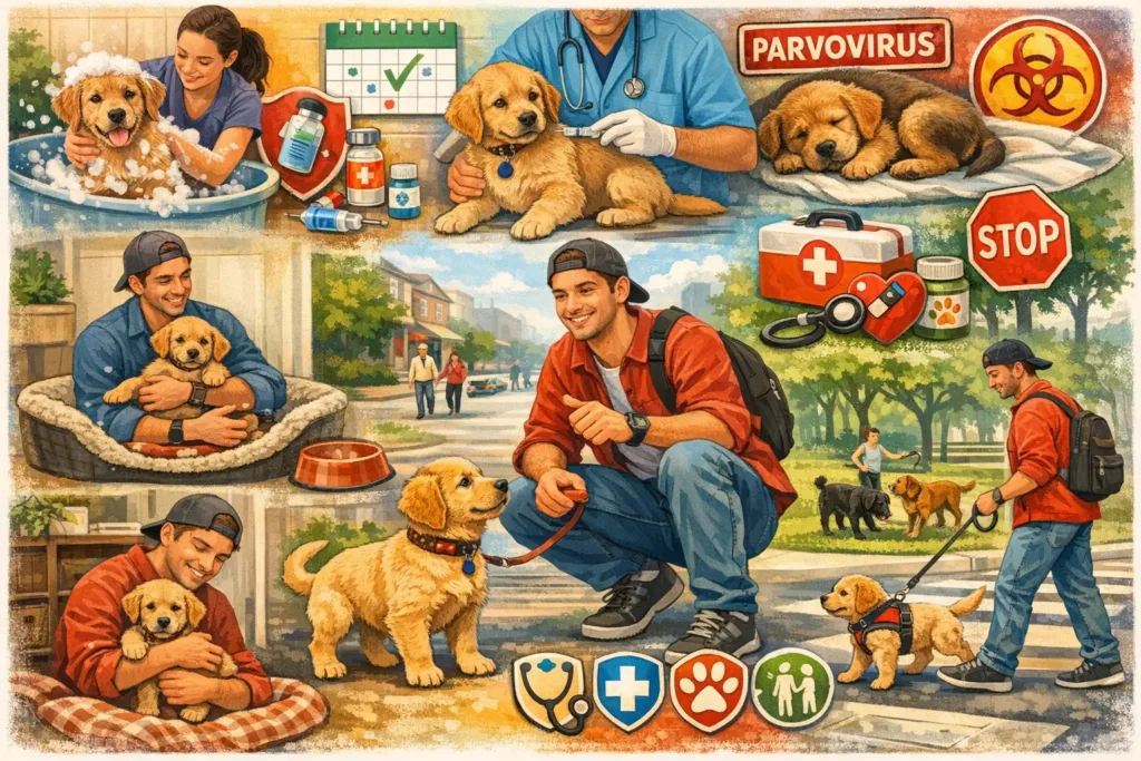 cuándo sacar al cachorro a la calle para aseo