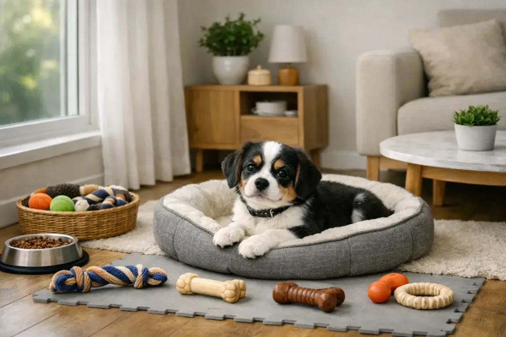 espacio cachorro en casa pequeña