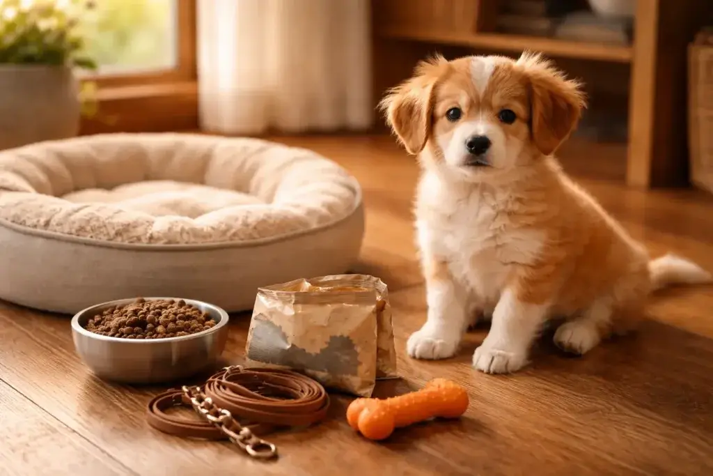 guía de compras para cachorros antes de que llegue