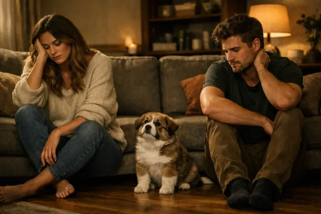 mala comunicación en pareja después de adoptar cachorro