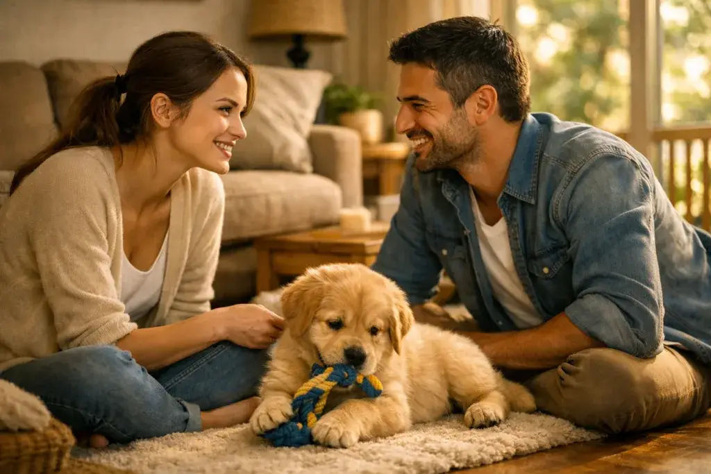 mantener la conexión en pareja después de adoptar un cachorro