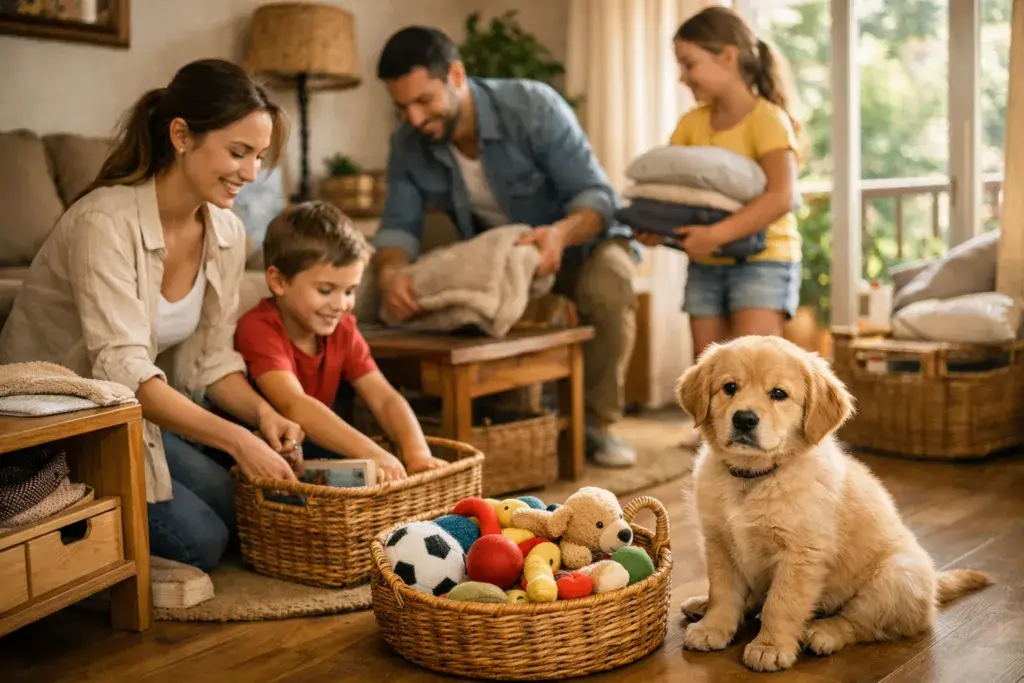 organización diaria con cachorro en 15 minutos
