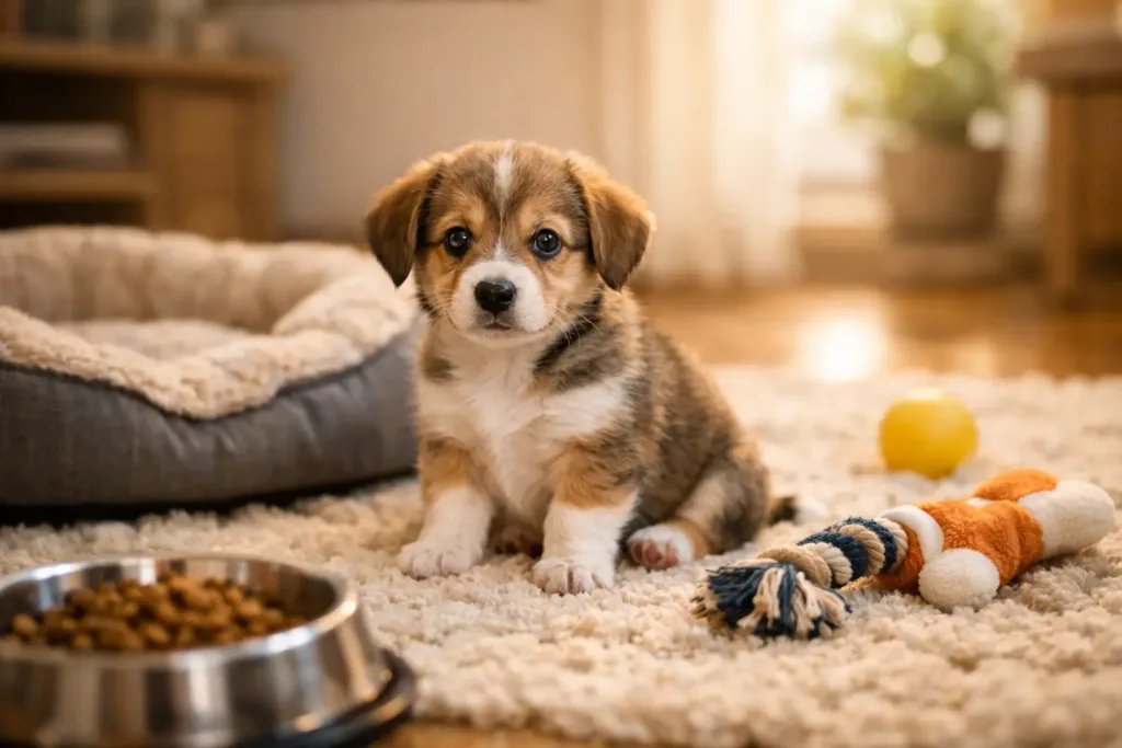 qué necesita un cachorro recién llegado
