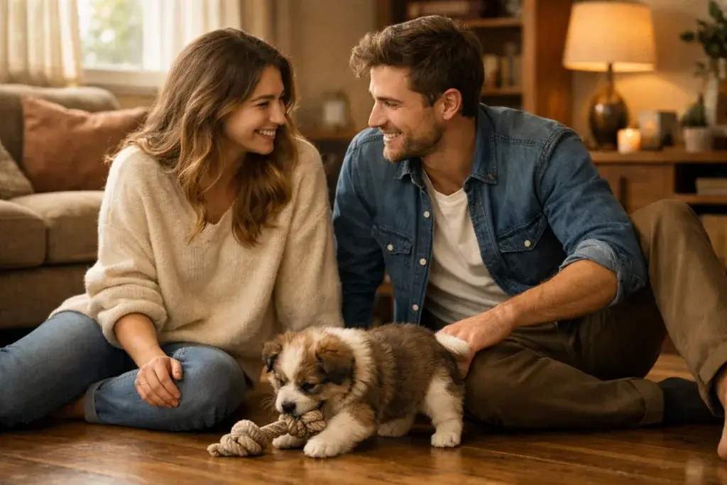 recuperar equilibrio en pareja con cachorro